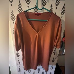 Orangish brown late shirt womens